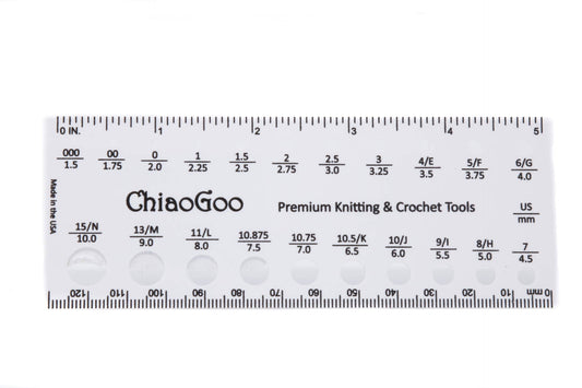 ChiaoGoo 5" Needle Gauge Ruler
